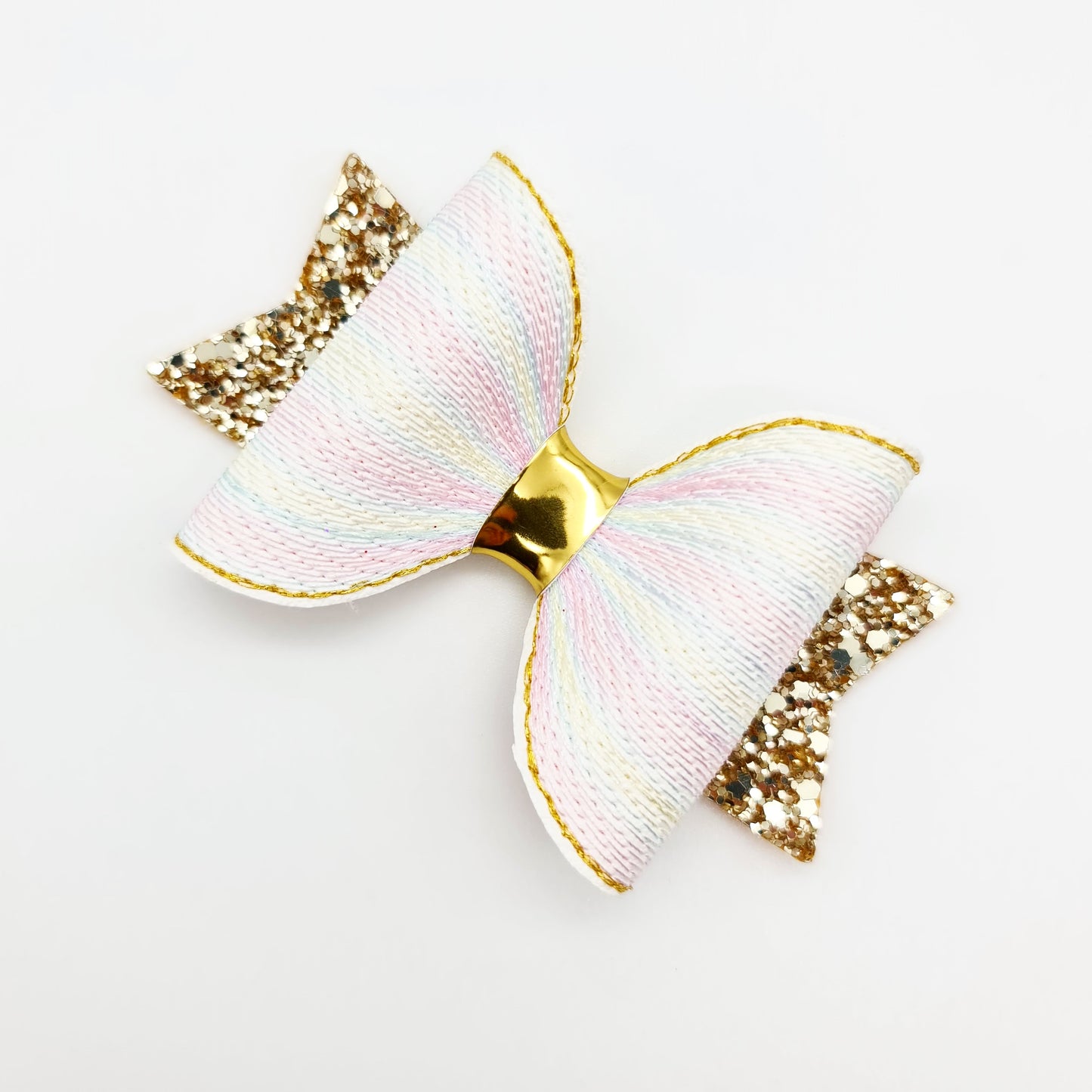 Rainbow of Stitches Embroidered Bows