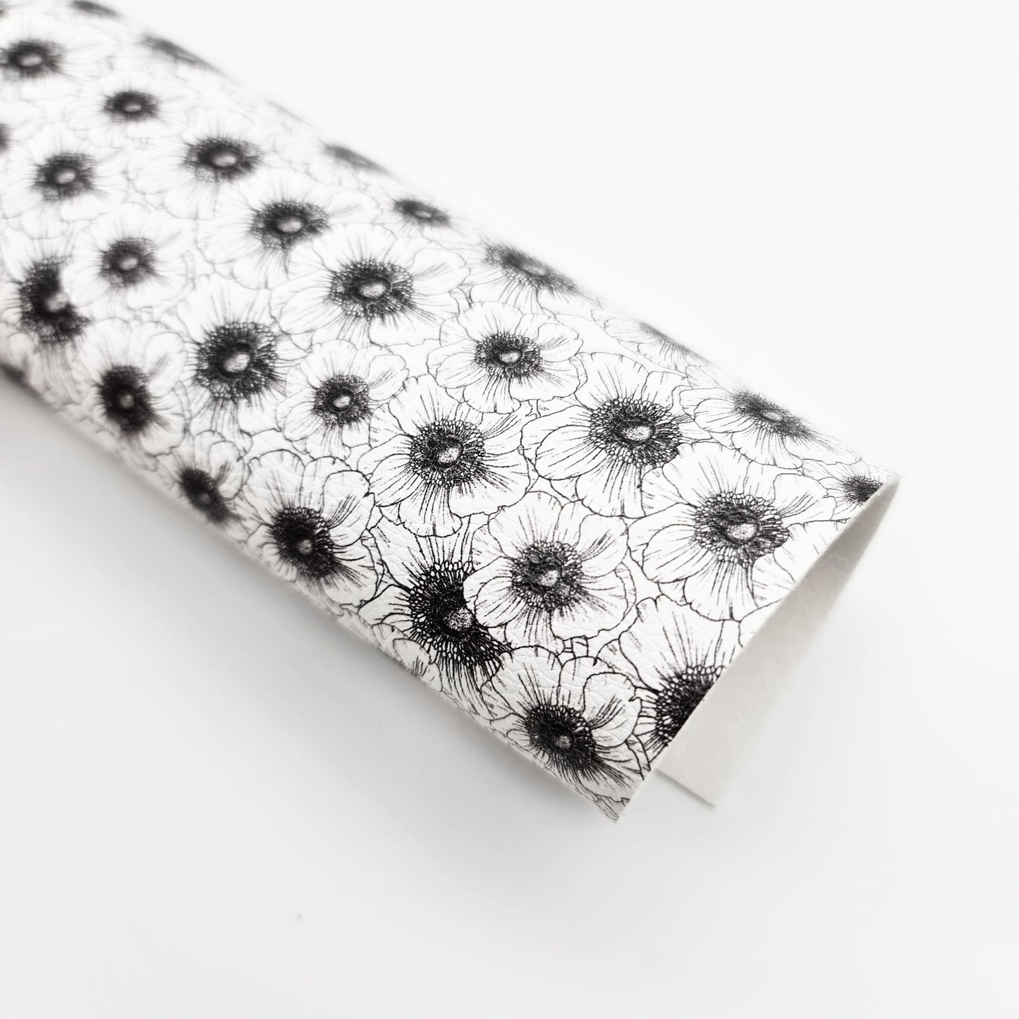 Monochrome Sunflower Artisan Leatherette