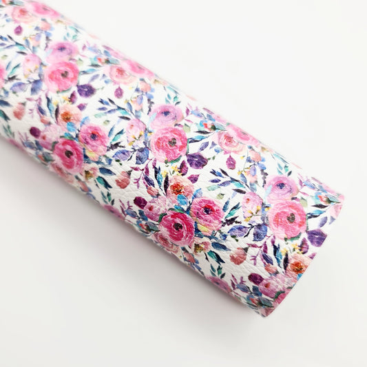 Fuchsia Floral Artisan Leatherette