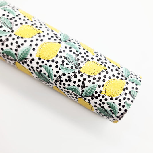 Dotty Over Lemons Artisan Leatherette