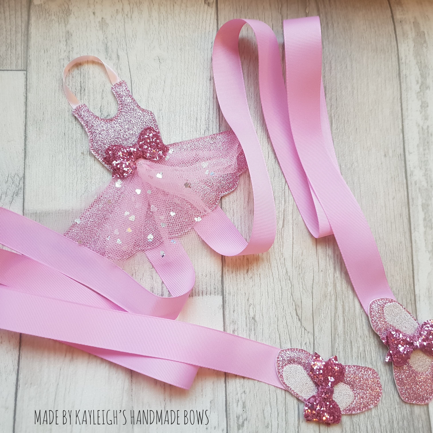 Ballet Girl Bow Holder - Glitter