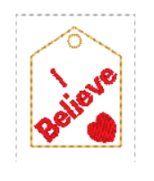 I Believe Christmas Gift tag, Tiny Bow and bow wrap | Digital Embroidery File