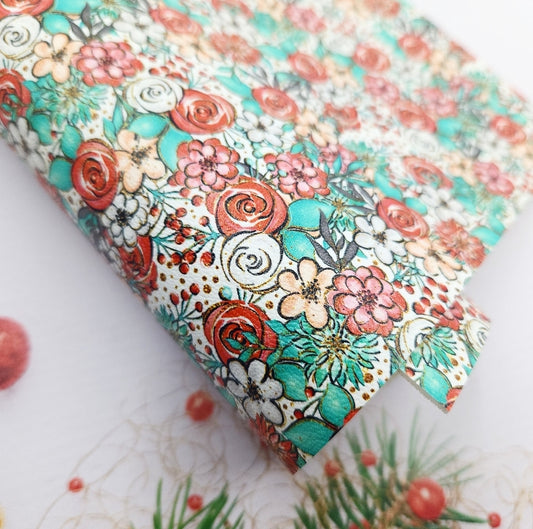 Minty Christmas Bouquet Artisan Leatherette