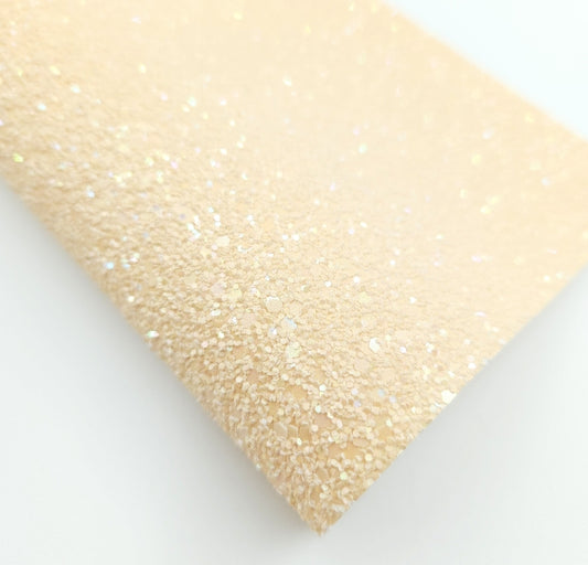 Perfect Lemon Cream Printed Chunky Glitter