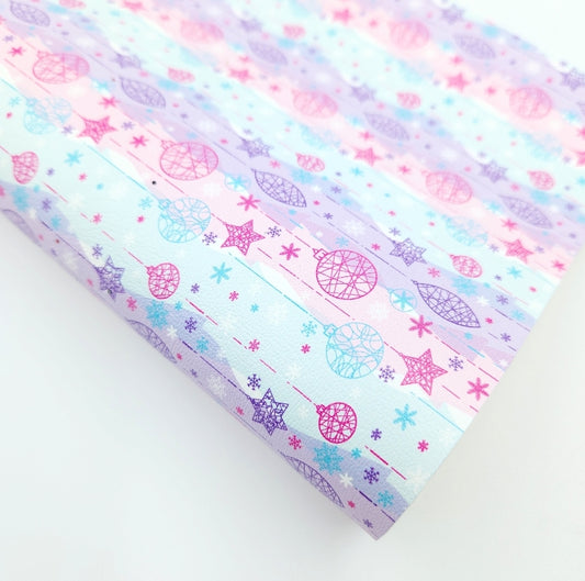 Pastel Rainbow Baubles Artisan Leatherette