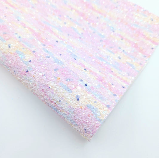 Abstract Pastel Printed Chunky Glitter