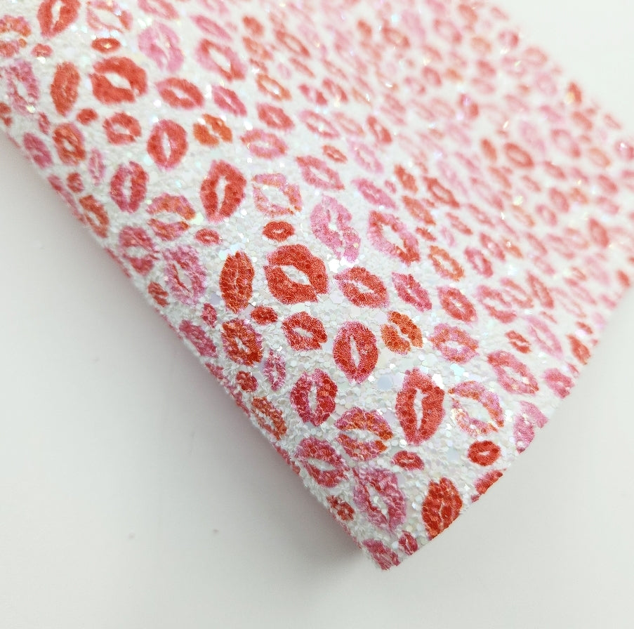 Pucker Up Printed Chunky Glitter