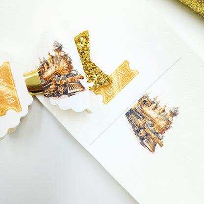 'Perfect Fit' Christmas Express Believe Leatherette Fabric Roll