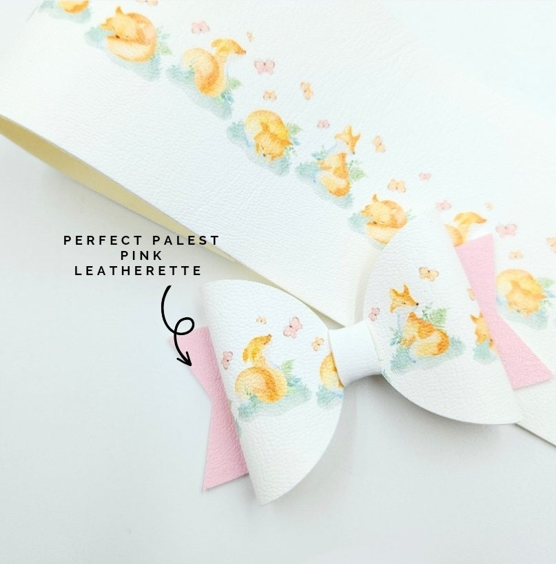 Cute Foxes Leatherette Fabric Roll