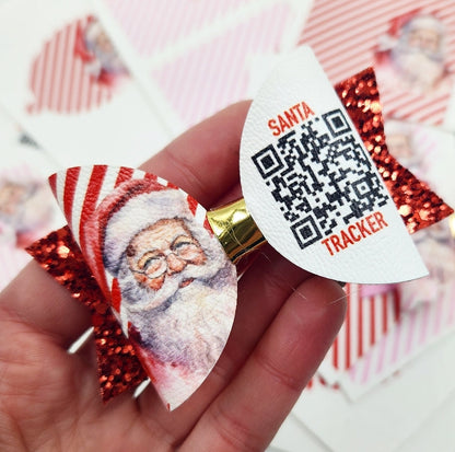 Santa Tracker 'Perfect Fit' & Fold Your Own Leatherette Bows