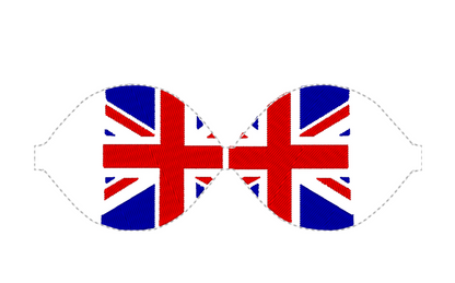 Union Jack Butterfly Hair Bow Tails | Digital Embroidery File