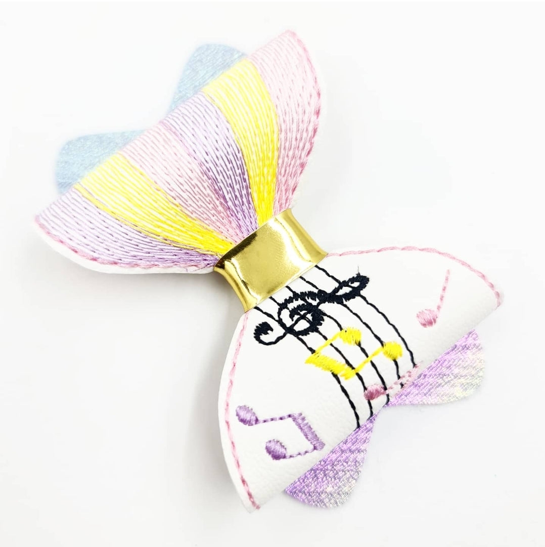 Musical Motif Stitched Bows