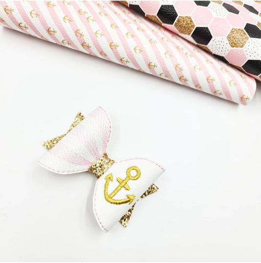 Nautical Motif Stitched Bows