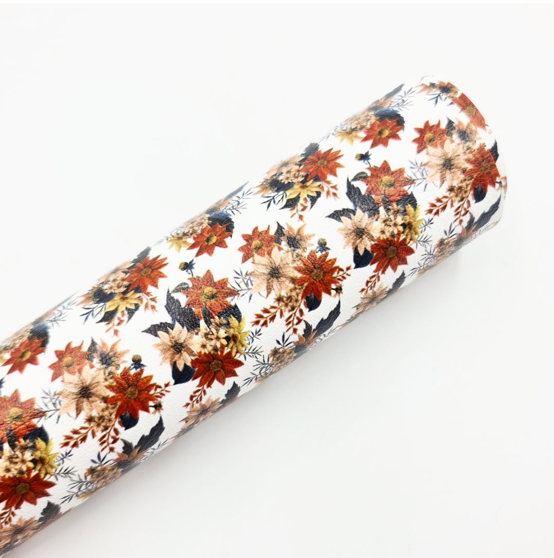 Autumn Florals Artisan Leatherette