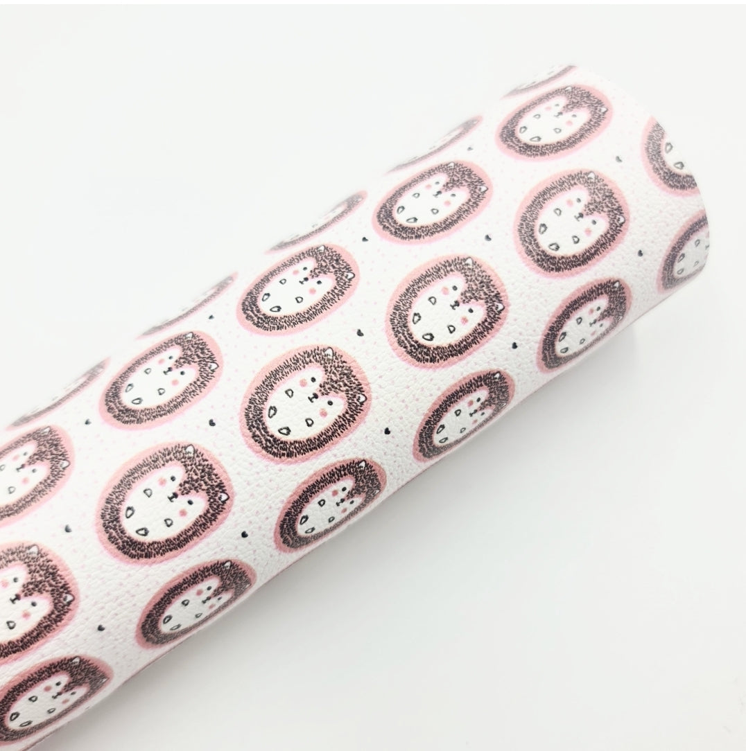 Pink Hedgehog Artisan Leatherette