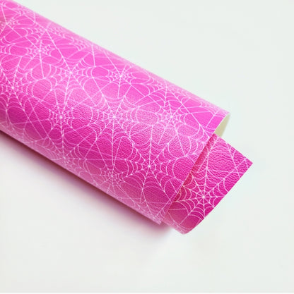 Pink Spider Web Artisan Leatherette