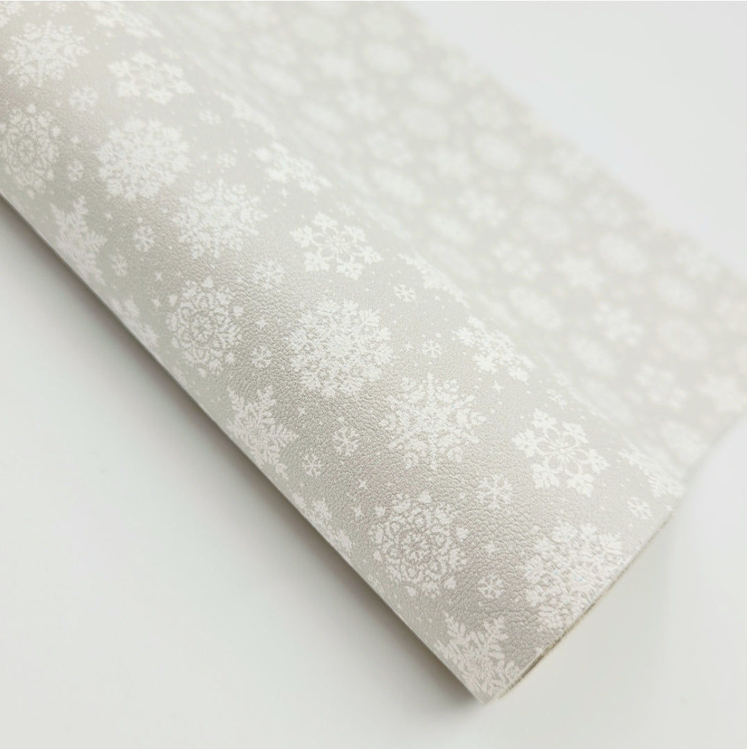 Grey Snowflake Artisan Leatherette