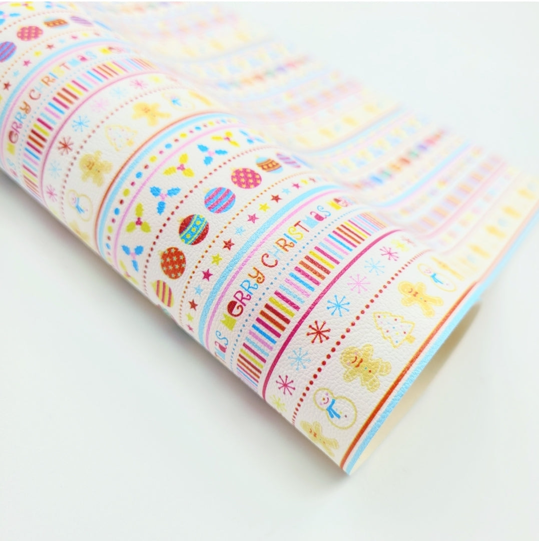 Christmas Patterns - Merry Christmas Artisan Leatherette