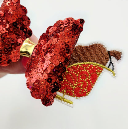 Reindeer Sleigh Bow Tails