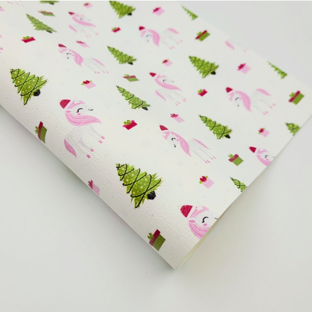 Christmas Unicorn Artisan Leatherette