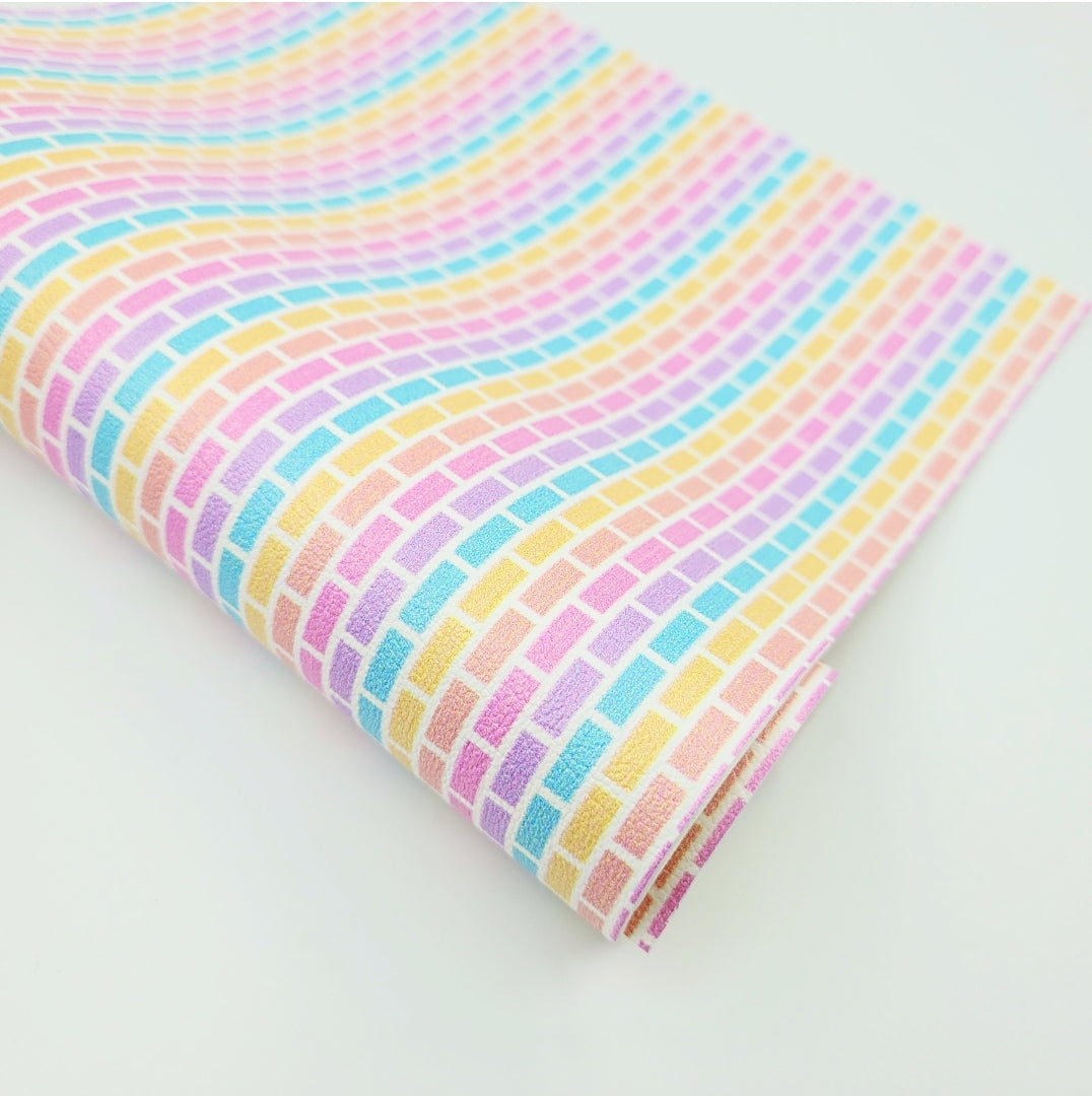 Pastel Patterns - Bricks Artisan Leatherette