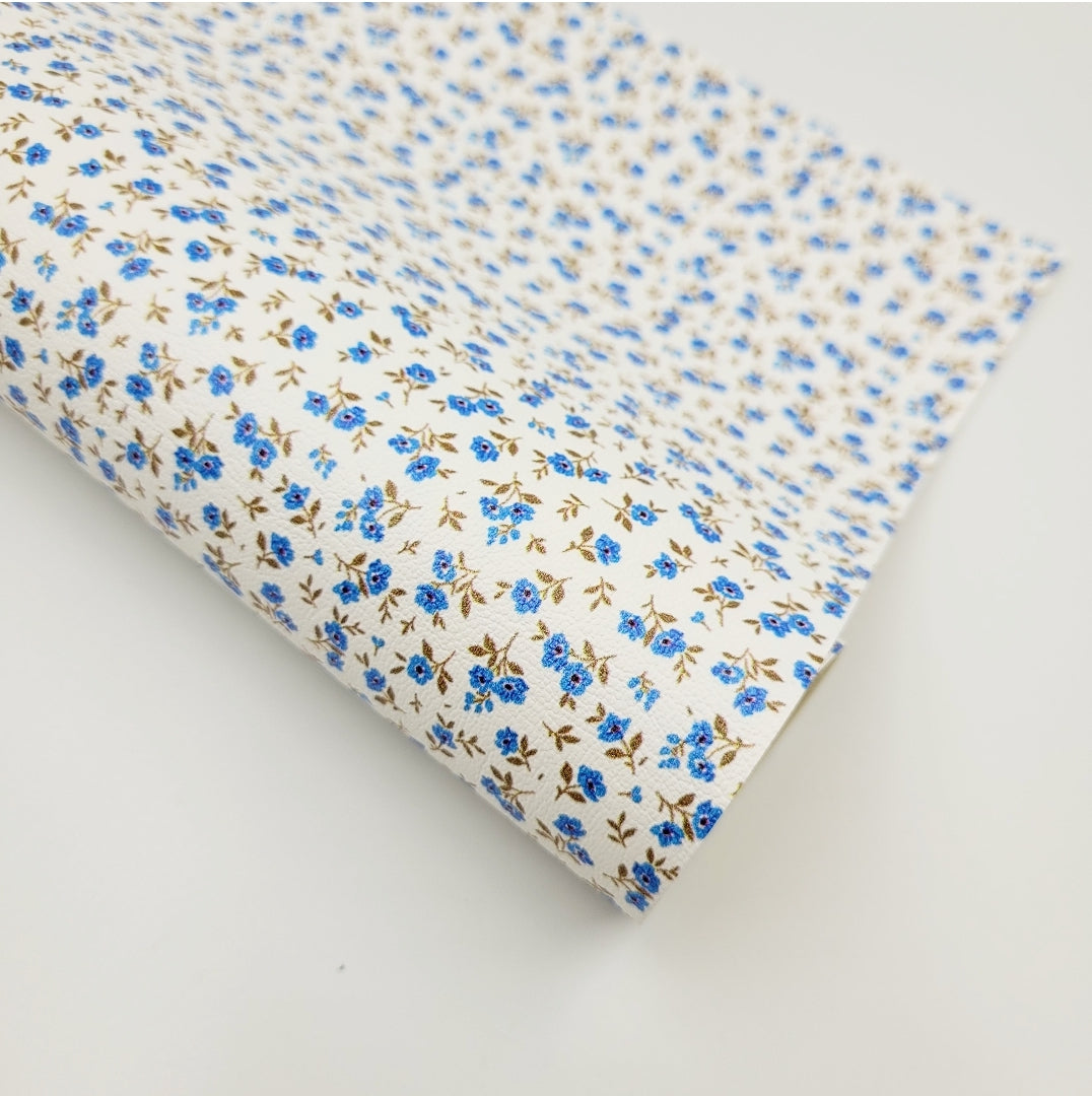 Blue Ditsy Artisan Leatherette