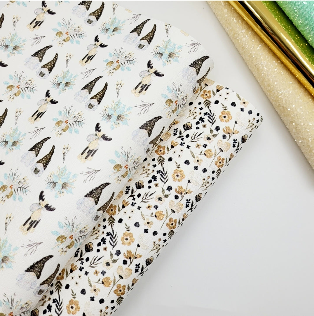 Florals in Brown Artisan Leatherette