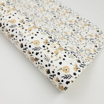 Florals in Brown Artisan Leatherette