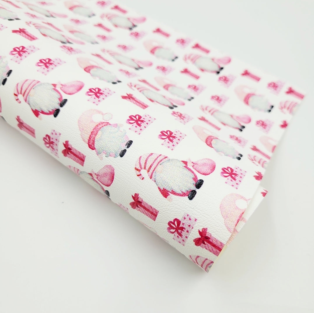 Pink Christmas Gonks Artisan Leatherette