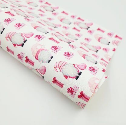 Pink Christmas Gonks Artisan Leatherette