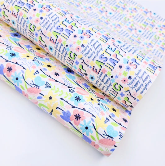 Happy Spring, Happy Easter Artisan Leatherette