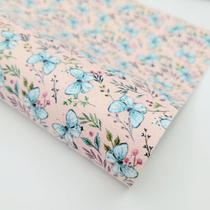 Blue Butterflies Artisan Leatherette