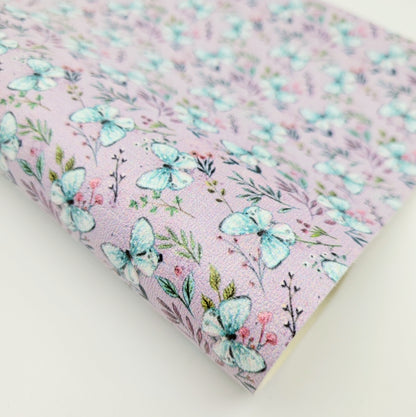 Blue Butterflies Artisan Leatherette