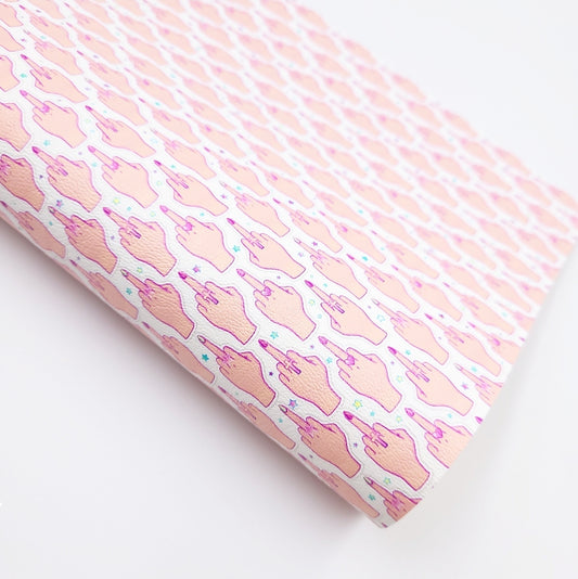 Middle Finger Salute Artisan Leatherette