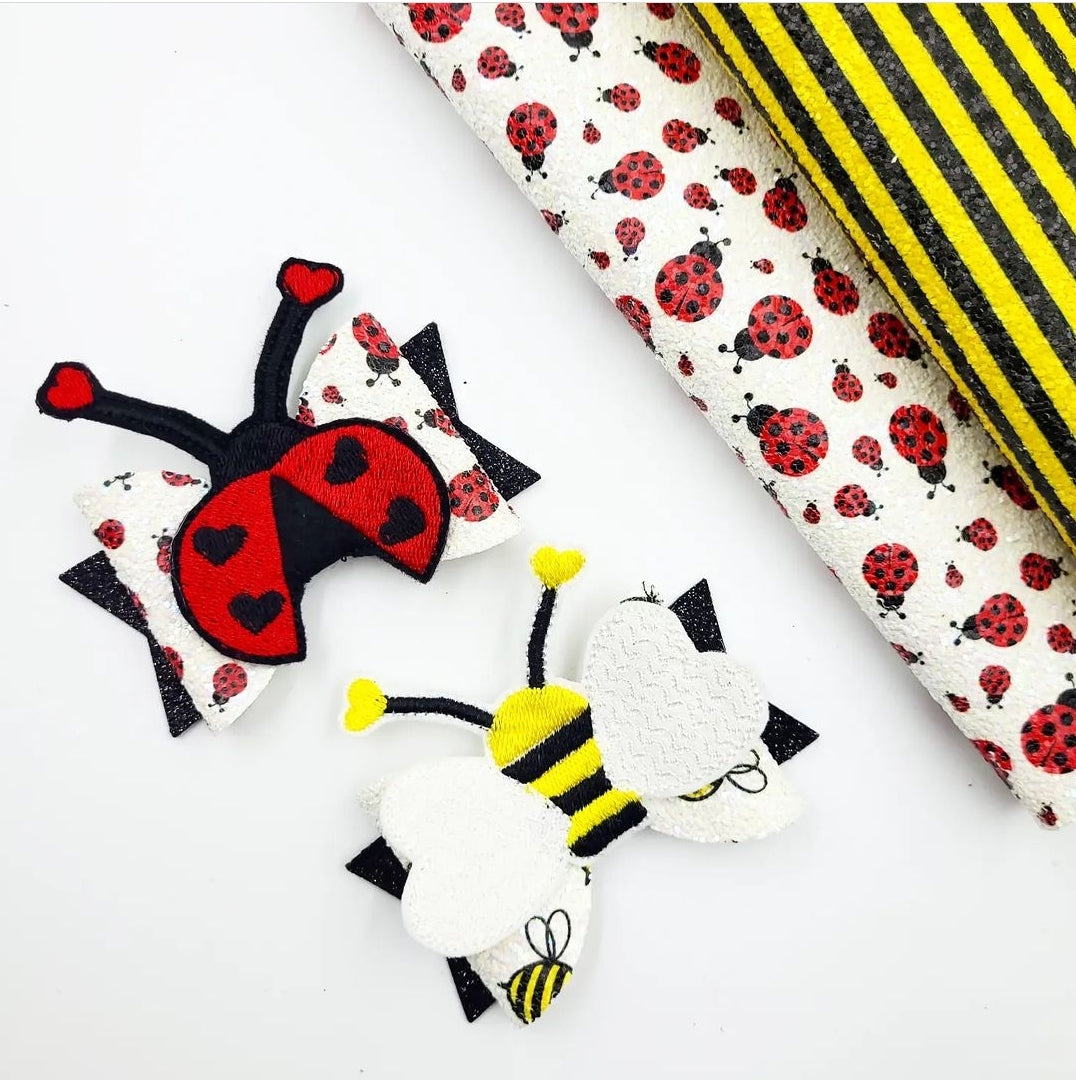 Bumble Bee and Ladybird Bow Peeker