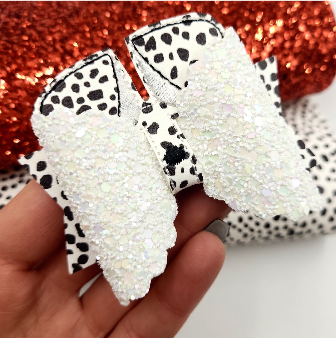 Dalmatian Dog Ears Bow Peeker