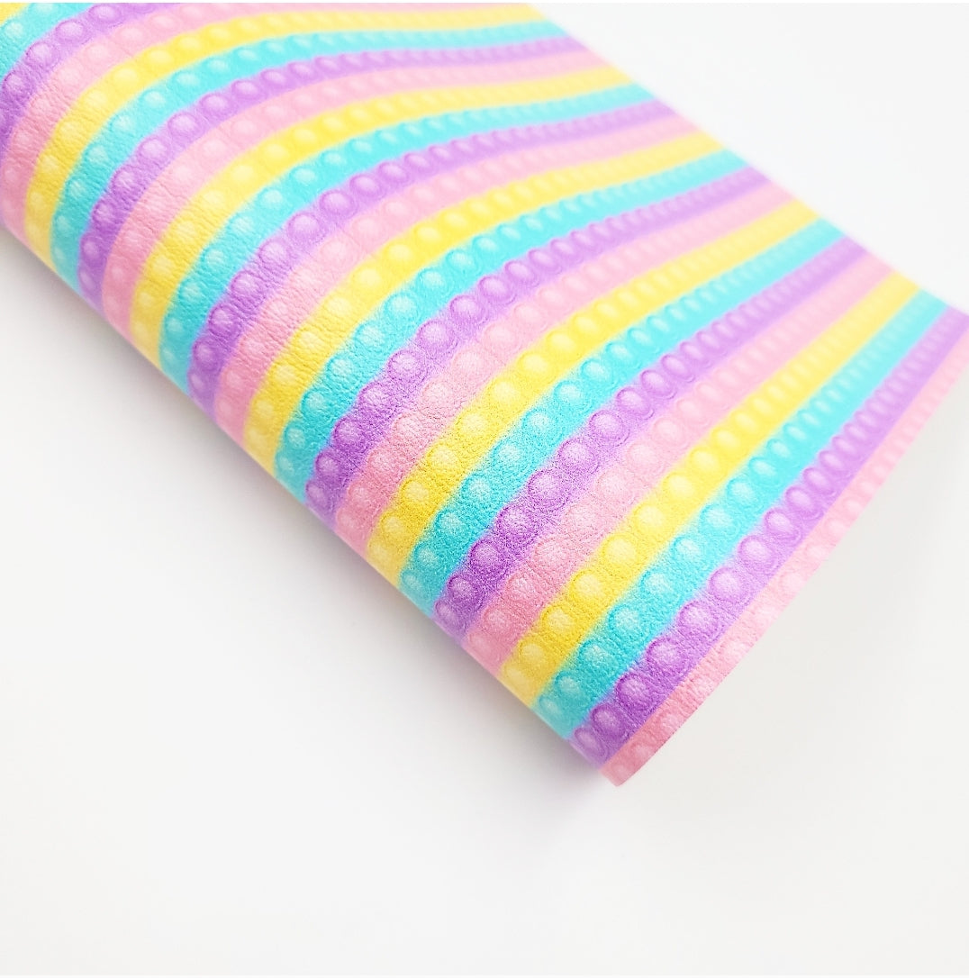 Poppit Pastel Stripes Artisan Leatherette