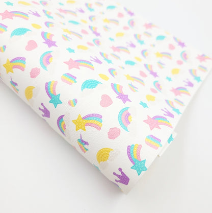 Poppit Pastel Stars and Rainbows Artisan Leatherette