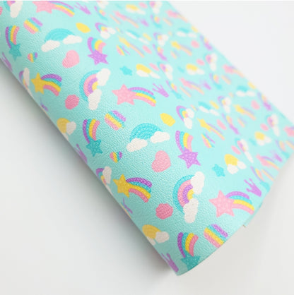 Poppit Pastel Stars and Rainbows Artisan Leatherette
