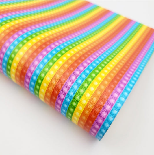 Poppit Bright Stripes Artisan Leatherette