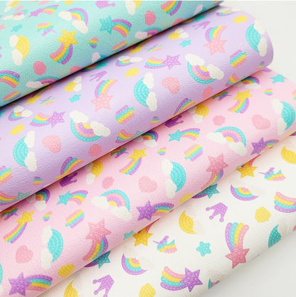 Poppit Pastel Stars and Rainbows Artisan Leatherette
