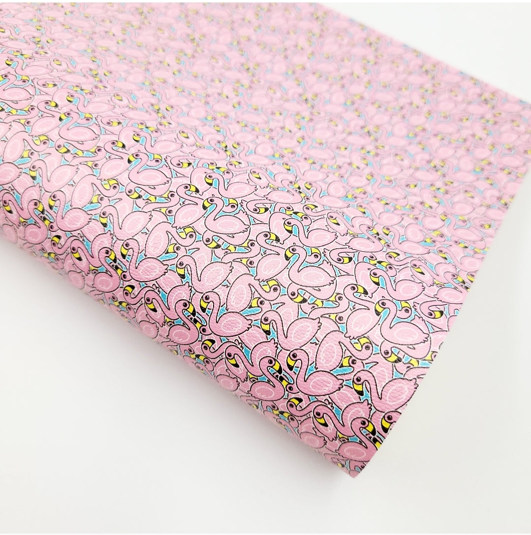 Flocking Flamingos Artisan Leatherette