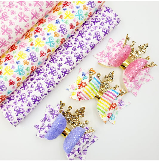 I Love UK Pinks, Purples and Rainbows Artisan Leatherette