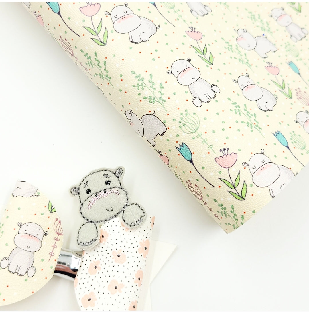 Hello Hippo Olive Artisan Leatherette