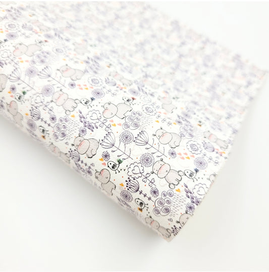 Hello Hippo Doodle Artisan Leatherette