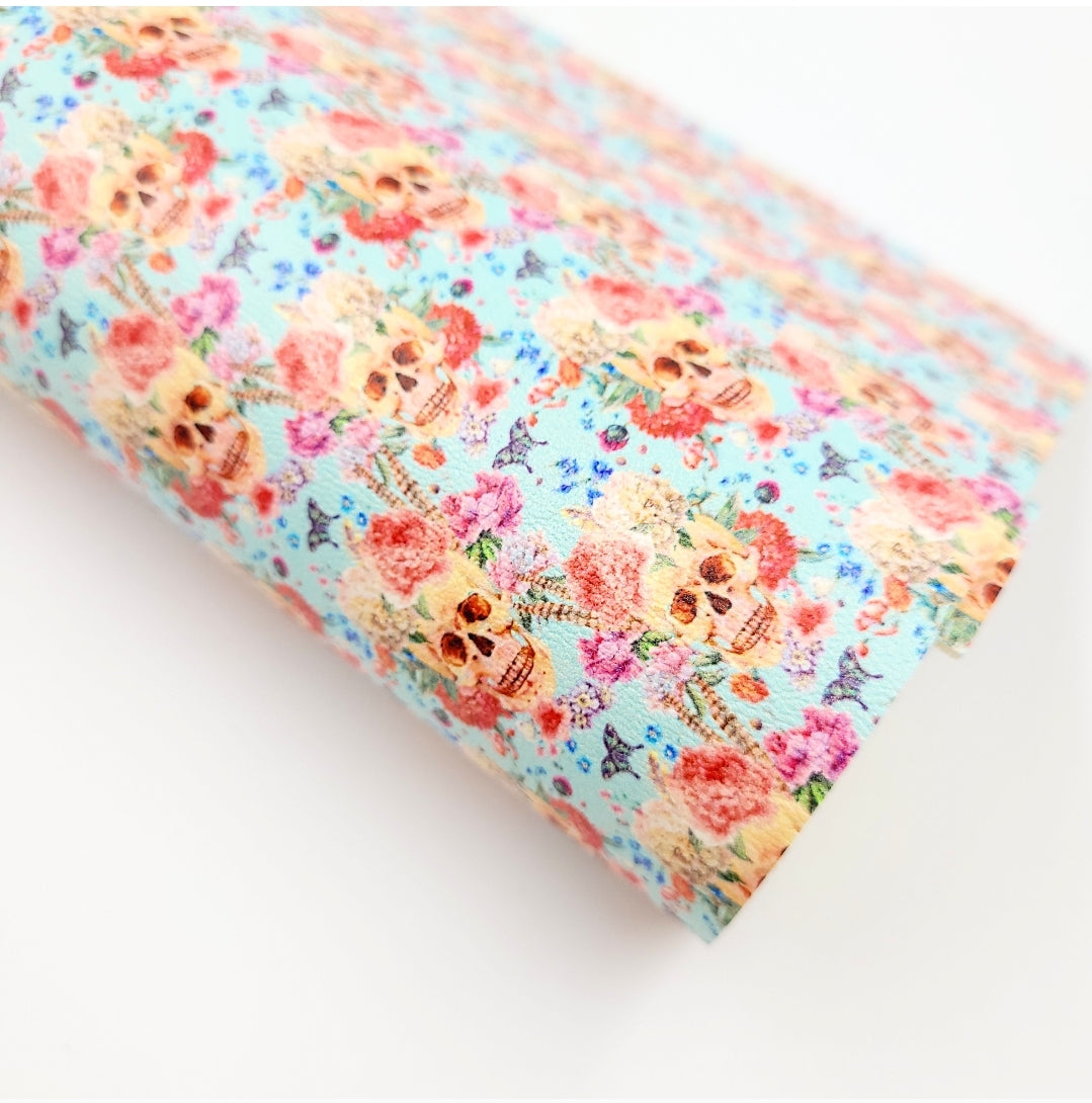 Floral Skulls Artisan Leatherette