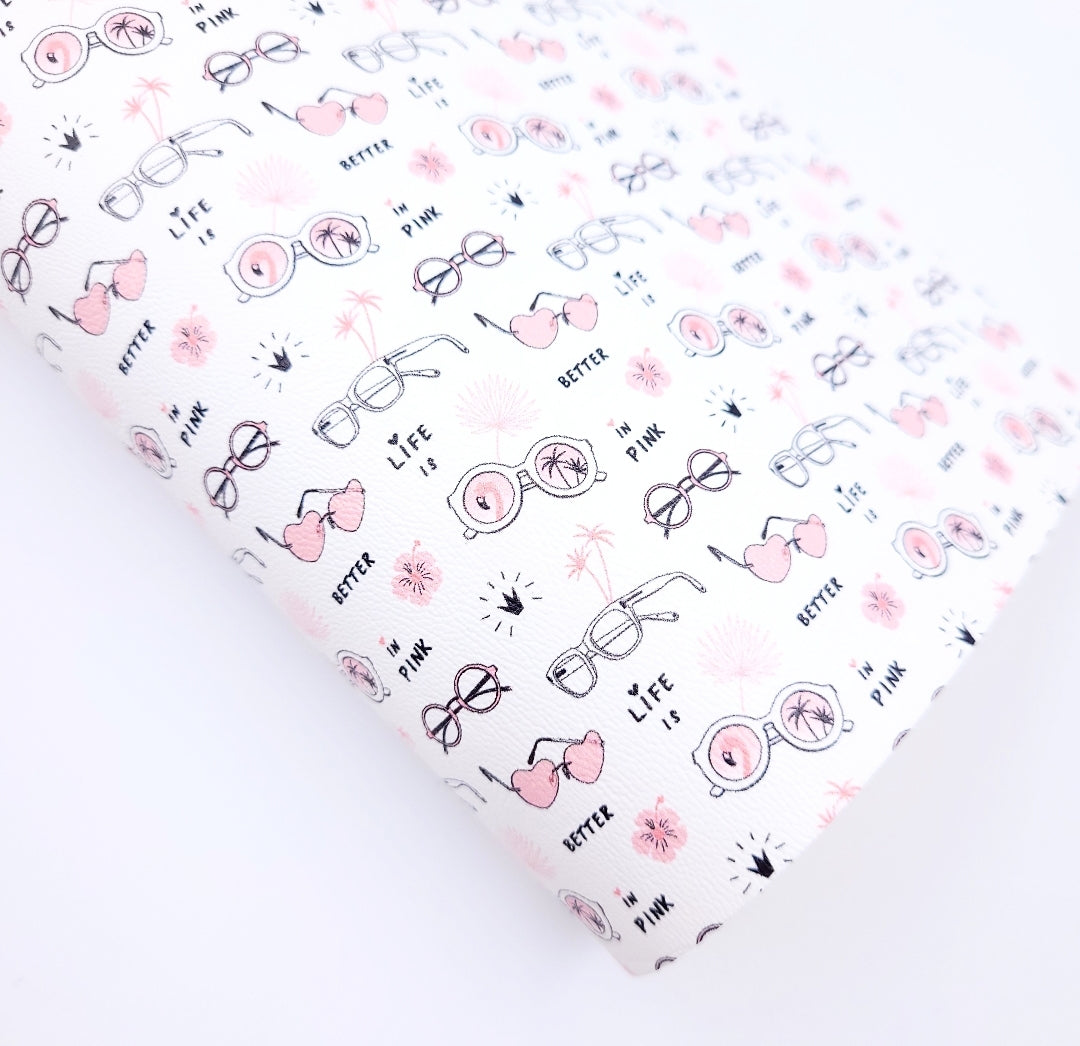 Life is Better in Pink Artisan Leatherette