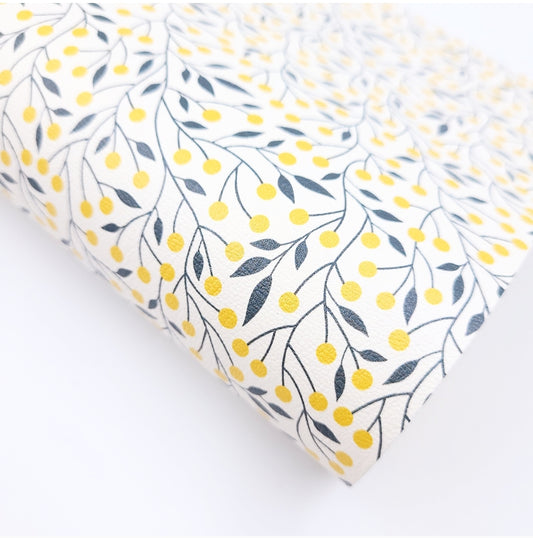 Botanical Mimosa Artisan Leatherette