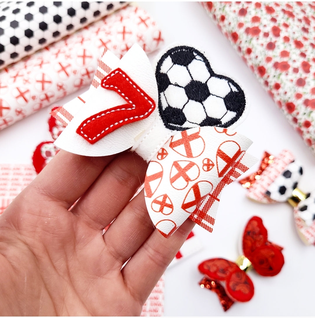 Love Football Bow Peeker