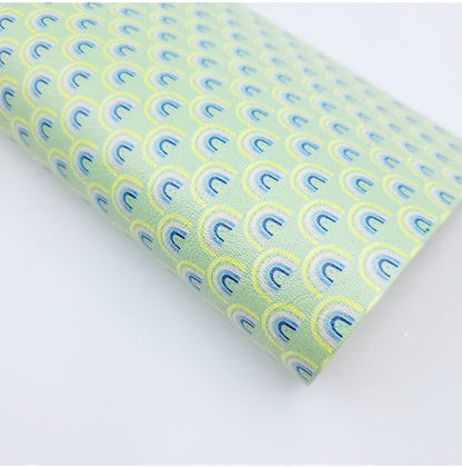 Blue Dino's & Rainbows Leatherette